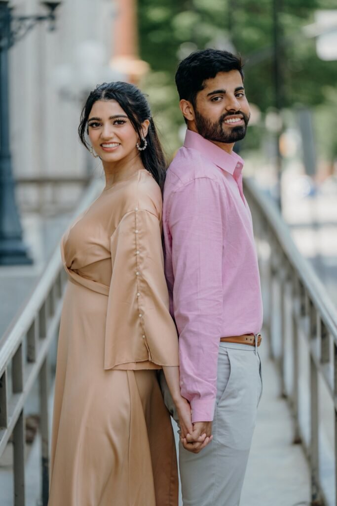 couple, downtown