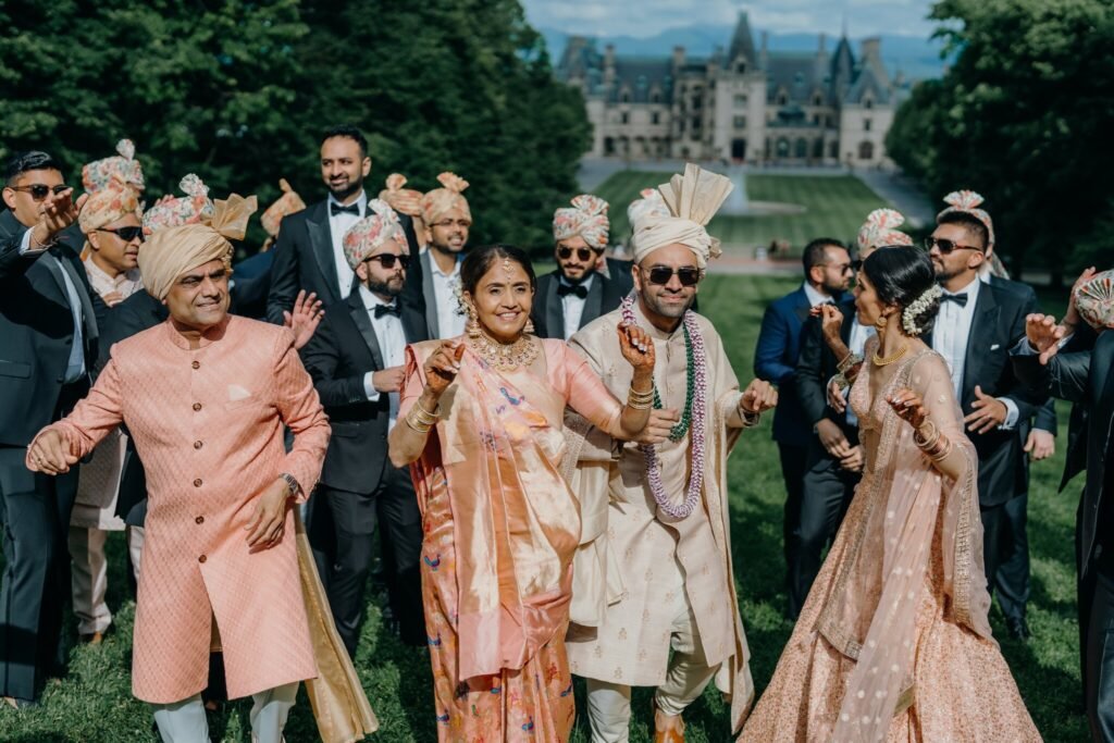 Family dancing during the Baraat