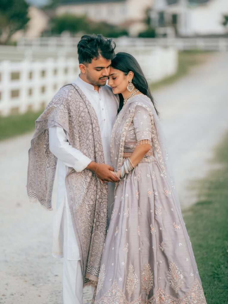 white horse couple photoshoot