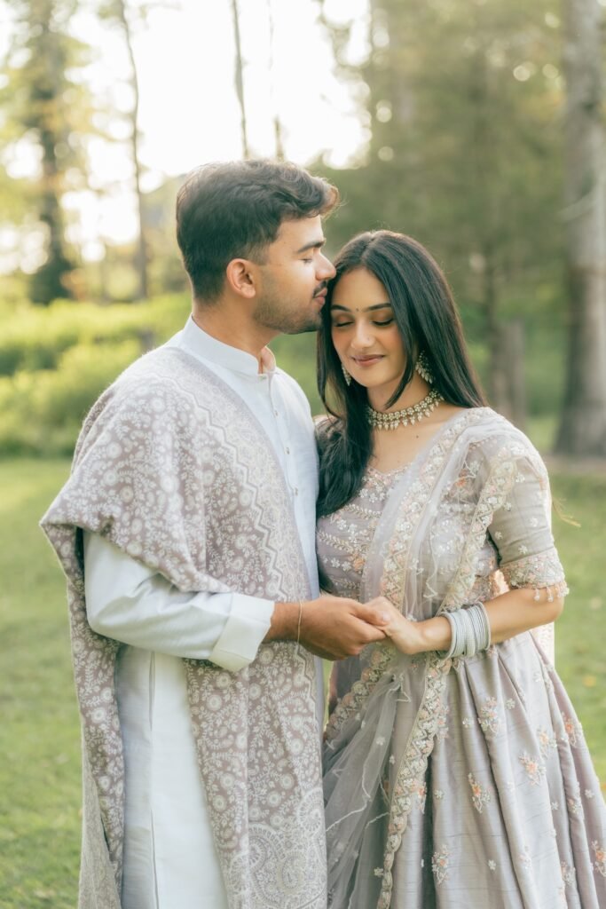 white horse couple photoshoot